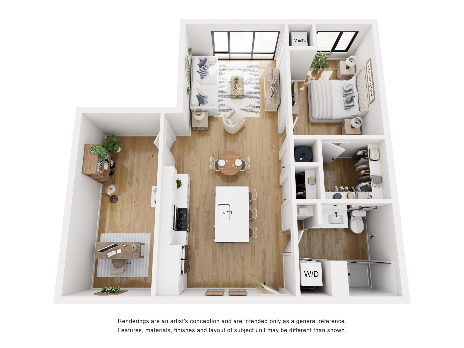 Floor plan layout diagram for AD1-890 Den